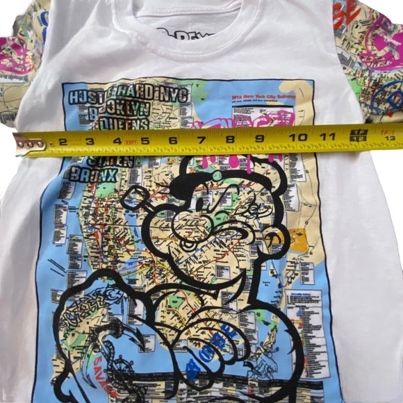 NWOT Popeye Savage Boys Unisex “Hustle Hard NYC” Subway Map size 4 - Picture 5 of 6
